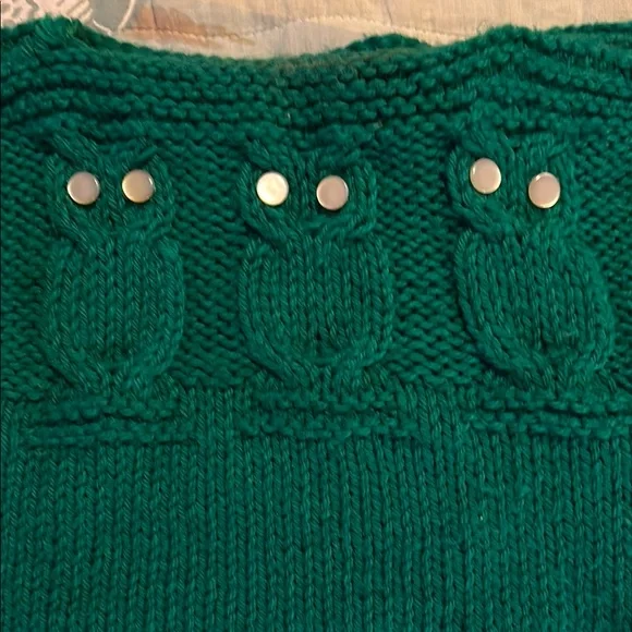 Green Knit Owl Sweater Vest - Picture 4 of 5